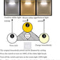 TEKHOME Lampada da soffitto LED 39W, 3120lm, 3 modalità colore, dimmerabile, design moderno a due quadrati sovrapposti, bianco e nero, interno, 445x530mm C57