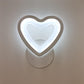 TEKHOME Applique da Parete LED Moderna 6W a Forma di Cuore, Lampada da Parete Bianca con 3 Colori Selezionabili 3000K/4000K/6500K, 300LM, per Camera da Letto, Soggiorno e Cameretta E28-3C