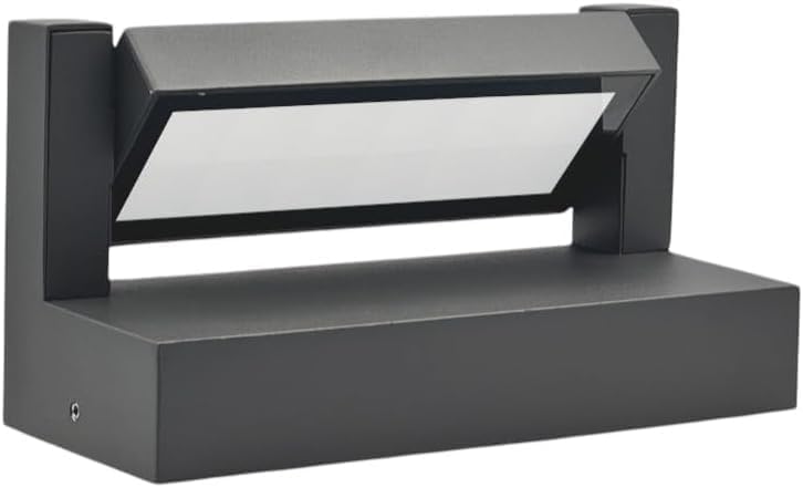 Applique LED da Esterno 21W IP65 CCT-Switch 3000K-4000K-6500K, Lampada da Parete Moderna in Alluminio e Vetro, Impermeabile per Facciata, Giardino e Balcone 472