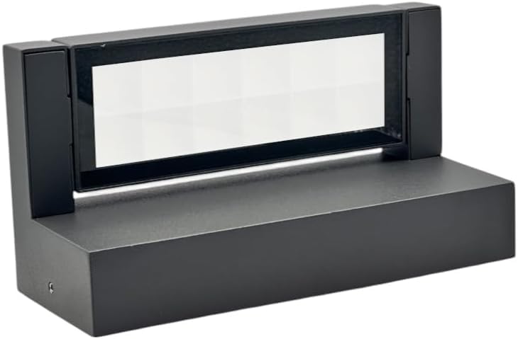 Applique LED da Esterno 21W IP65 CCT-Switch 3000K-4000K-6500K, Lampada da Parete Moderna in Alluminio e Vetro, Impermeabile per Facciata, Giardino e Balcone 472