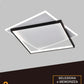 TEKHOME Lampada da soffitto LED 39W, 3120lm, 3 modalità colore, dimmerabile, design moderno a due quadrati sovrapposti, bianco e nero, interno, 445x530mm C57