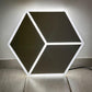TEKHOME Plafoniera LED 3D Moderna 37W Dimmerabile con Telecomando, Luce Soffitto Geometrica a Forma di Cubo, 6500K-3000K, 2960LM, 50x57.5cm, Bianco, per Camera da Letto Soggiorno Corridoio C52-B3C