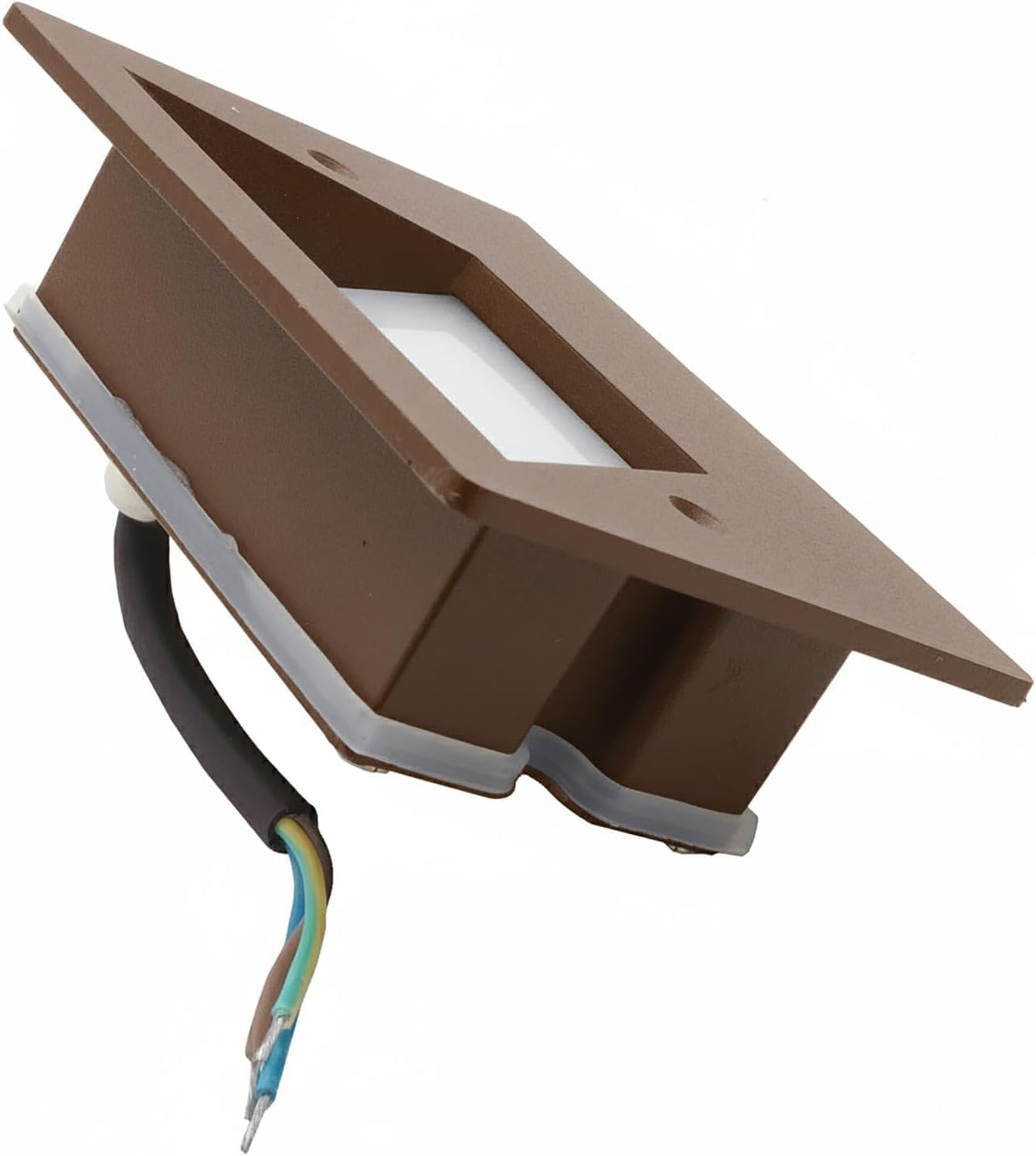 Segnapasso da Incasso LED 3W IP65 CCT-Switch – Lampada da Parete per Scale e Corridoi, Luce Selezionabile 3000K-6500K, Alluminio e Vetro, Impermeabile da Esterno e Interno ES49