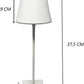 Lampada da Tavolo Ricaricabile LED  – Senza Fili, 3 Temperature di Colore, Dimmerabile Touch, USB, Moderna per Ristorante, Camera, Comodino D27-3C