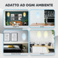 TEKHOME Applique da Parete LED Moderna 9W, Lampada da Parete Bianca Design Ovale, Luce Calda 3000K / Naturale 4000K / Fredda 6500K, 450LM, per Camera da Letto, Soggiorno e Corridoio E25