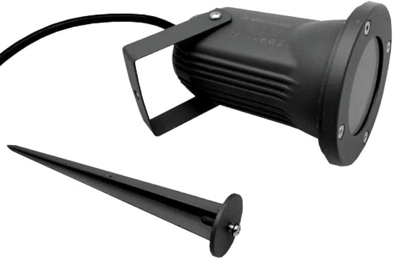 Faretto da Giardino con Picchetto GU10 IP65 60W, Lampada da Terra per Esterni in Alluminio, Orientabile, per Giardino, Vialetto, Terrazza – Nero/Grigio/Bianco ES12
