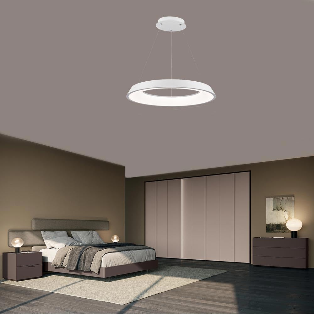 TEKHOME Lampadari a led 43 watt tre colorazioni di luce lampada da soffitto a sospensione ultra moderno cucina soggiorno A71