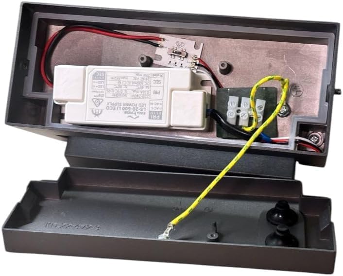 Applique LED da Esterno 21W IP65 CCT-Switch 3000K-4000K-6500K, Lampada da Parete Moderna in Alluminio e Vetro, Impermeabile per Facciata, Giardino e Balcone 472