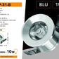 5 Pezzi,Faretti LED da Incasso 1W, Foro Ø32 mm, 80 lm, Luce 3000K/4000K/6500K o Rosso/Verde/Blu, Fascio 30°, AC 110-240V, Corpo in Alluminio, Modello P-31