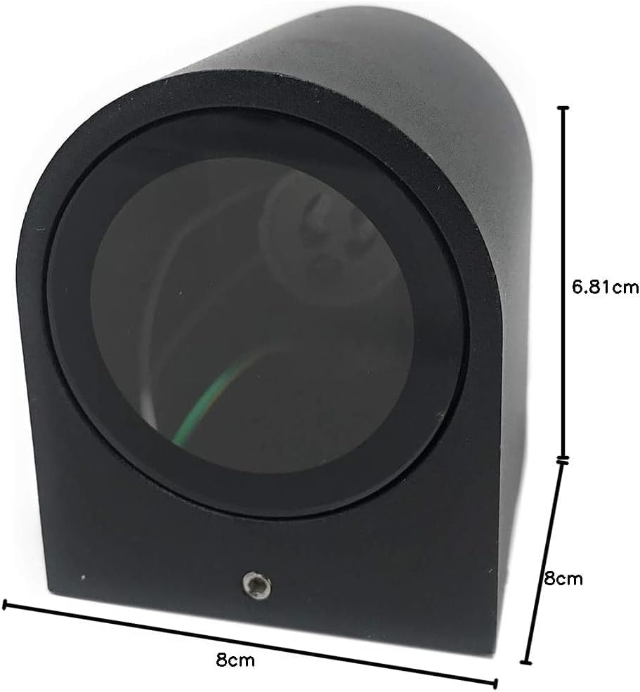 Applique da Esterno 1xGU10 IP65 – Lampada da Parete Impermeabile in Alluminio Verniciato, Luce Diretta, Ideale per Giardino, Balcone e Facciata, Senza Lampadina ES53