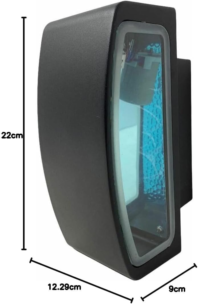 Applique lampada da muro parete in alluminio e vetro per esterno casa locali terrazza IP65 con attacco per lampadine E27 [lampadina esclusa] ES29