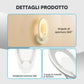 TEKHOME Applique da Parete LED Moderna 9W, Lampada da Parete Bianca Design Ovale, Luce Calda 3000K / Naturale 4000K / Fredda 6500K, 450LM, per Camera da Letto, Soggiorno e Corridoio E25