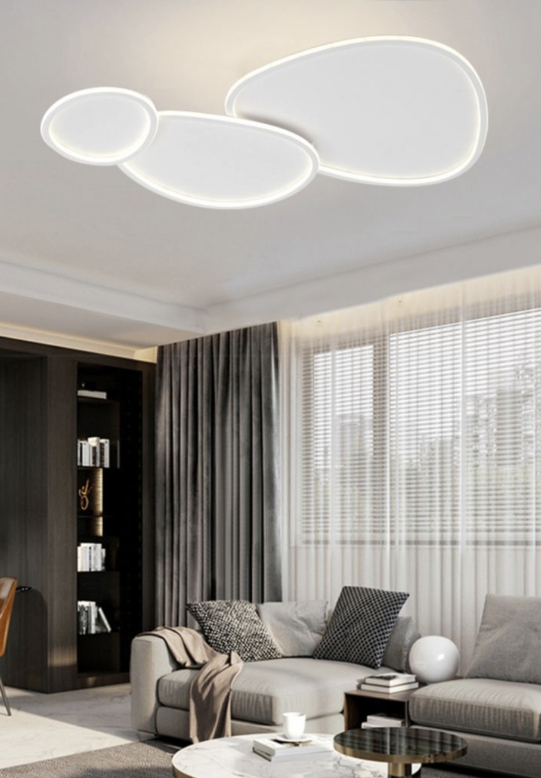 TEKHOME Plafoniera a led moderna a soffitto con telecomando e app per selezionare colore della luce e luminosità lampada adatta per camera da letto salone soggiorno cucina locali 100W PN-23