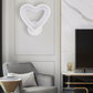 TEKHOME Applique da Parete LED Moderna 6W a Forma di Cuore, Lampada da Parete Bianca con 3 Colori Selezionabili 3000K/4000K/6500K, 300LM, per Camera da Letto, Soggiorno e Cameretta E28-3C