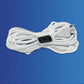 Prolunga Elettrica Lineare 10 Metri, Spina Italiana 10A, Cavo 3G1.0 mm², Presa Singola per Uso Domestico e Professionale, Bianca – C-X203064-10M