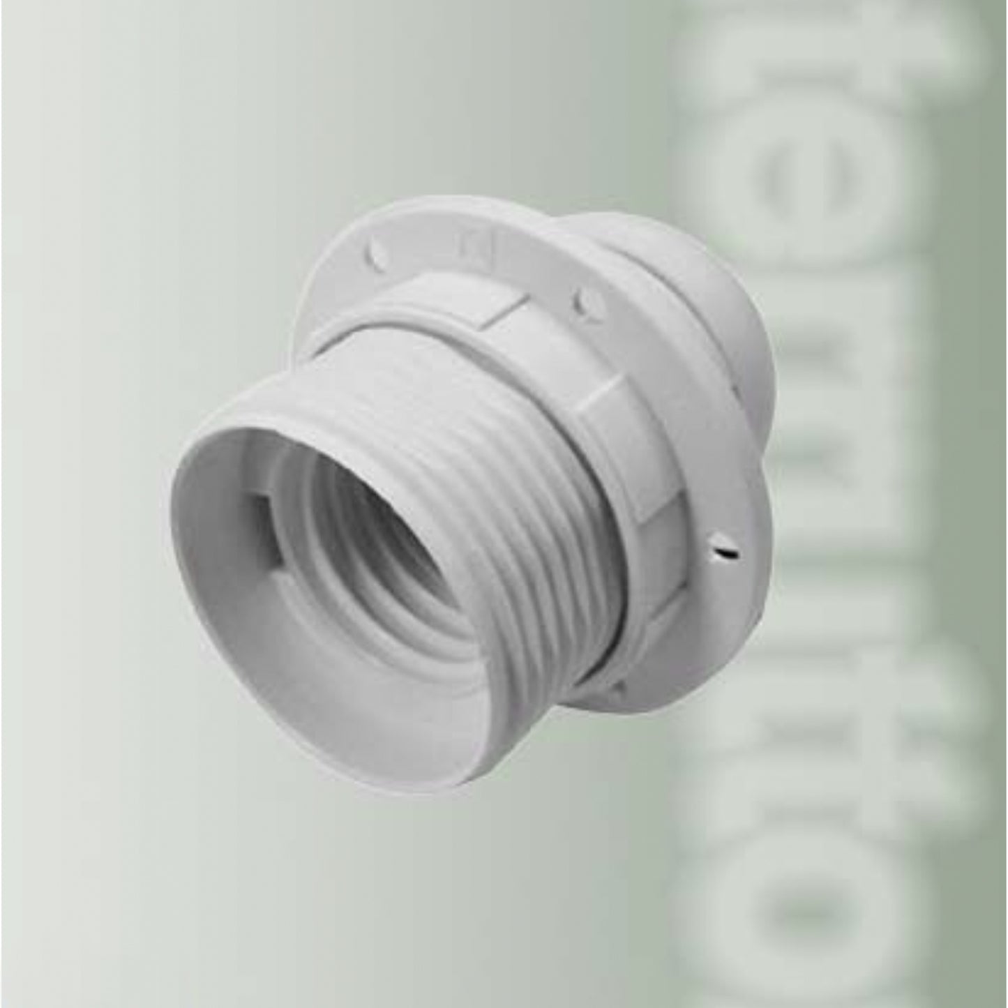12 Pezzi Portalampada E27 in Termoplastica Bianca, Semifilettato, 250V 4A, Attacco E27 per Lampadine LED e Incandescenza – E2782SW