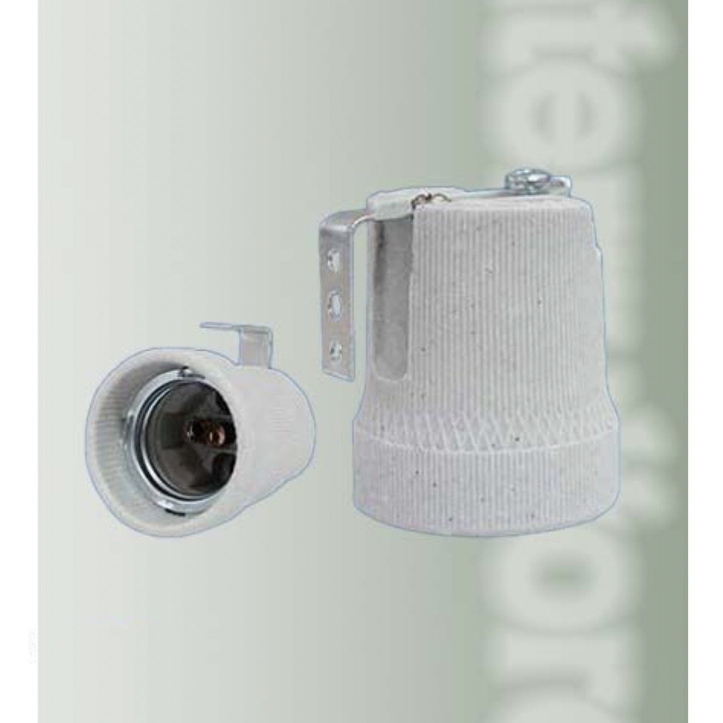 12 Pezzi Portalampada E27 in Ceramica con Supporto Metallico, Attacco E27 Universale, Resistente al Calore, per Lampade e Applique – F519
