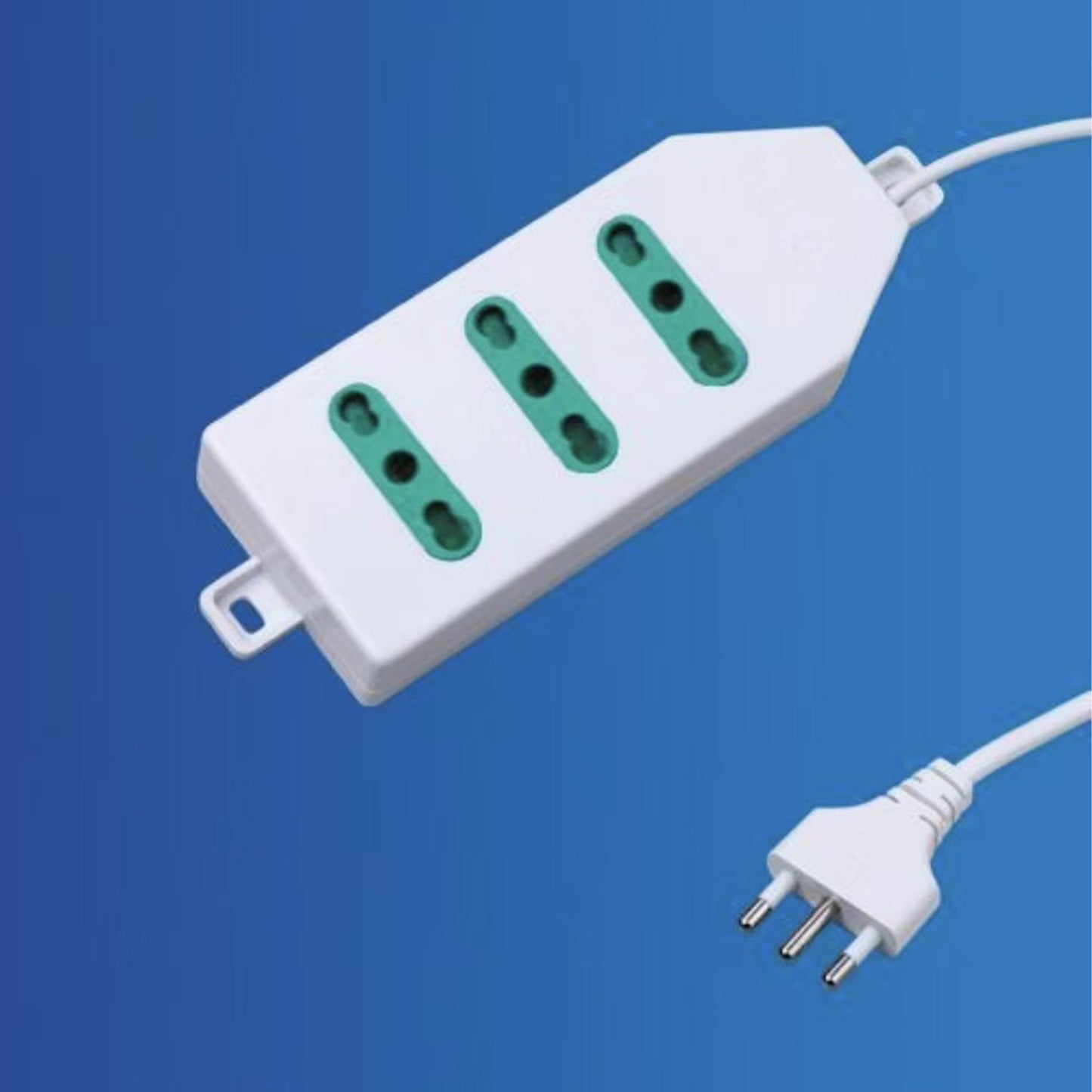 Multipresa Bipasso 3 Posizioni Italiana, Spina Tipo L 10A, 230V, Bianca – 2 Pezzi XSL2203