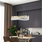 TEKHOME Lampadario a Sospensione Moderno con Cristalli,Lampadario LED Soffitto, 45W 3600LM o 35W 2800LM, Luce Fredda 8000K, Acciaio Inox e Cristallo, per Soggiorno Camera da LettoB77B78
