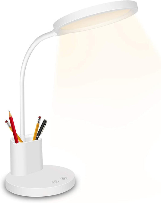 Lampada da Tavolo LED Ricaricabile – CRI ≥90, Dimmerabile 5-100%, 3 Temperature Colore 3000K-4000K-6500K, Luce per Studio e Ufficio LS-TD01-3C