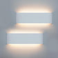 Applique da Muro LED 15W Bianca Rettangolare, Lampada da Parete Moderna in Alluminio Verniciato, 3000K-6500K Regolabile, per Camera da Letto, Soggiorno, Corridoio E57-B3C