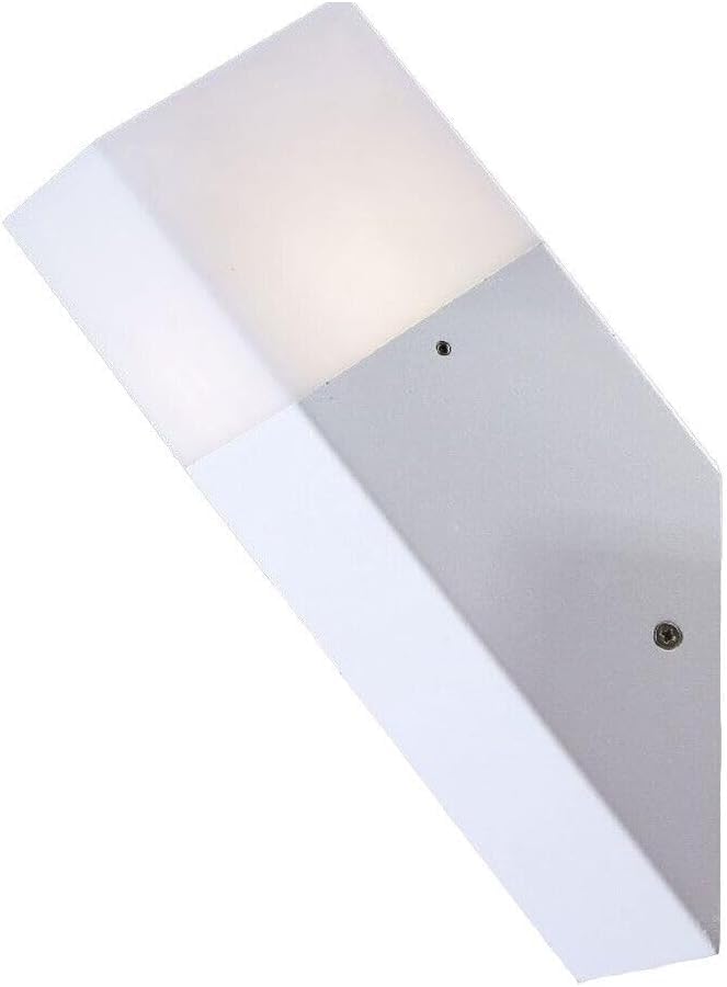 Applique da Esterno E27 IP44, Lampada da Parete Moderna in Alluminio e Acrilico, Attacco E27 (Lampadina no), Impermeabile per Giardino, Facciata, Balcone - Nero/Bianco/Caffè B250