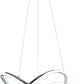 TEKHOME LAMPADARIO LED A SOSPENSIONE MODERNO INTRECCIATO CON FINITURA CROMATA 60W 3000K - 4000K - 6500K A50 (ARGENTO 3 COLORE)