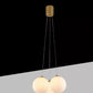 Lampadario a sospensione 3 sfere g9 sfera color bianco bronzo LP84-3