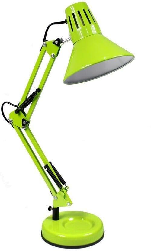 Lampada da Scrivania Orientabile E27 in Metallo – Lampada da Tavolo Moderna con Braccio Regolabile, Base Stabile, per Studio, Ufficio, Cameretta D11