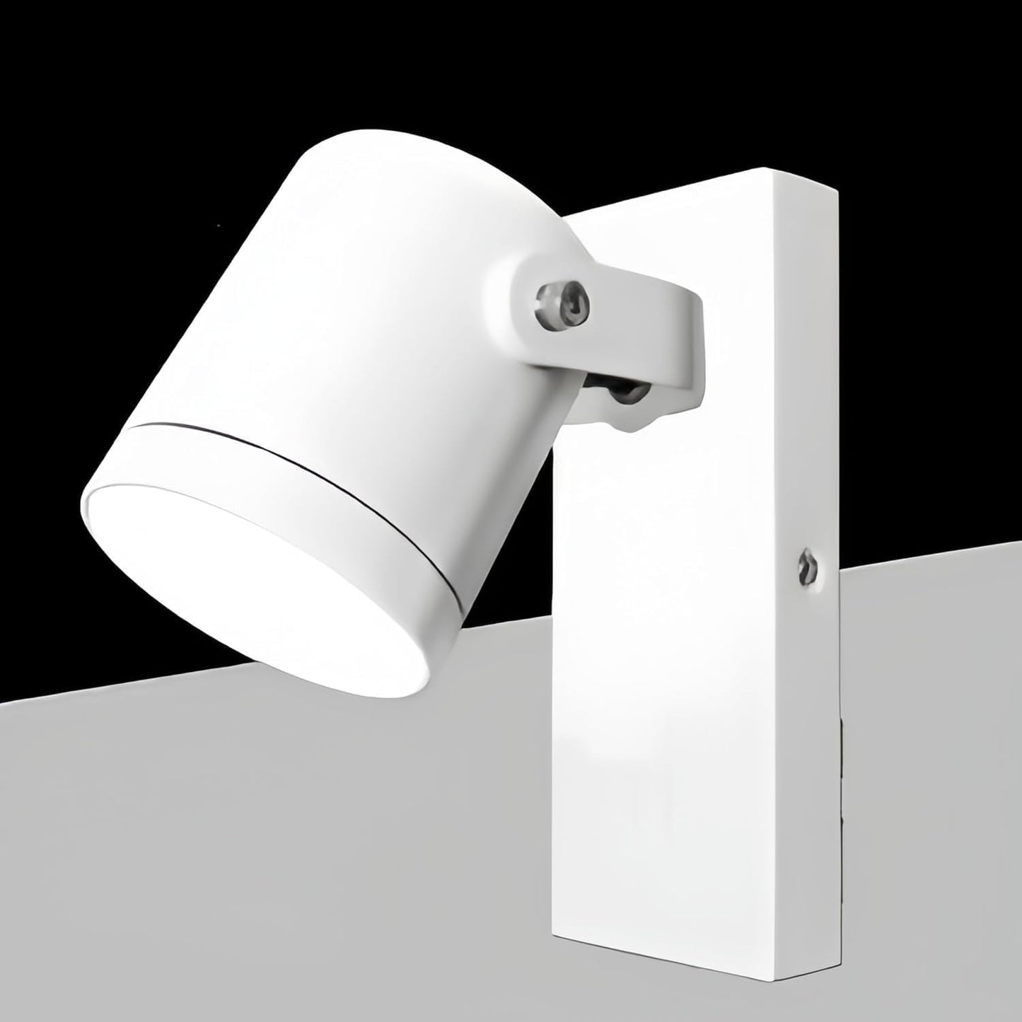 Applique da Esterno GU10 IP44, Faretto da Parete Orientabile in Alluminio e Vetro, Attacco GU10 (Lampadina no), Impermeabile per Giardino, Balcone e Facciata - Bianco/Grigio Scuro B172