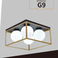 TEKHOME Plafoniera da soffitto minimalista lampada in metallo nero bronzo con 4 sfere in vetro per camera da letto G9 C76-4