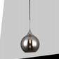 TEKHOME Lampadario a sospensione decorativa in metallo con sfera in vetro attacco E27 lampada contemporanea (Argento/Oro) A72