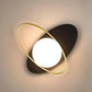 Applique LED da Parete G9, Design Moderno Nero e Oro, Sfera Opalina, Luce Diffusa per Camera, Soggiorno, Corridoio, Ingresso, Lampada Decorativa in Metallo Elegante AQ58