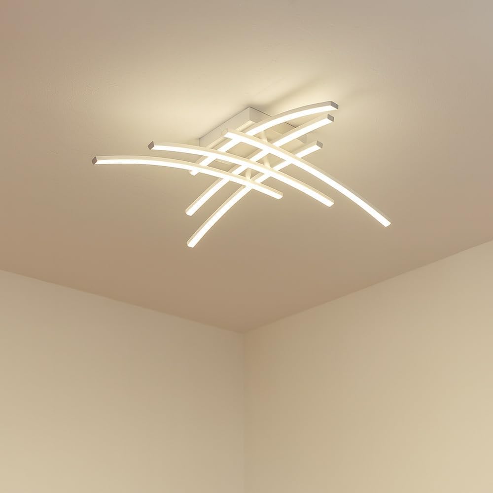 Plafoniera LED Moderna 38W Dimmerabile, Luce CCT 3000K-4000K-6500K, Lampada da Soffitto per Soggiorno Camera Cucina, Metallo Alluminio – PN-36B3C
