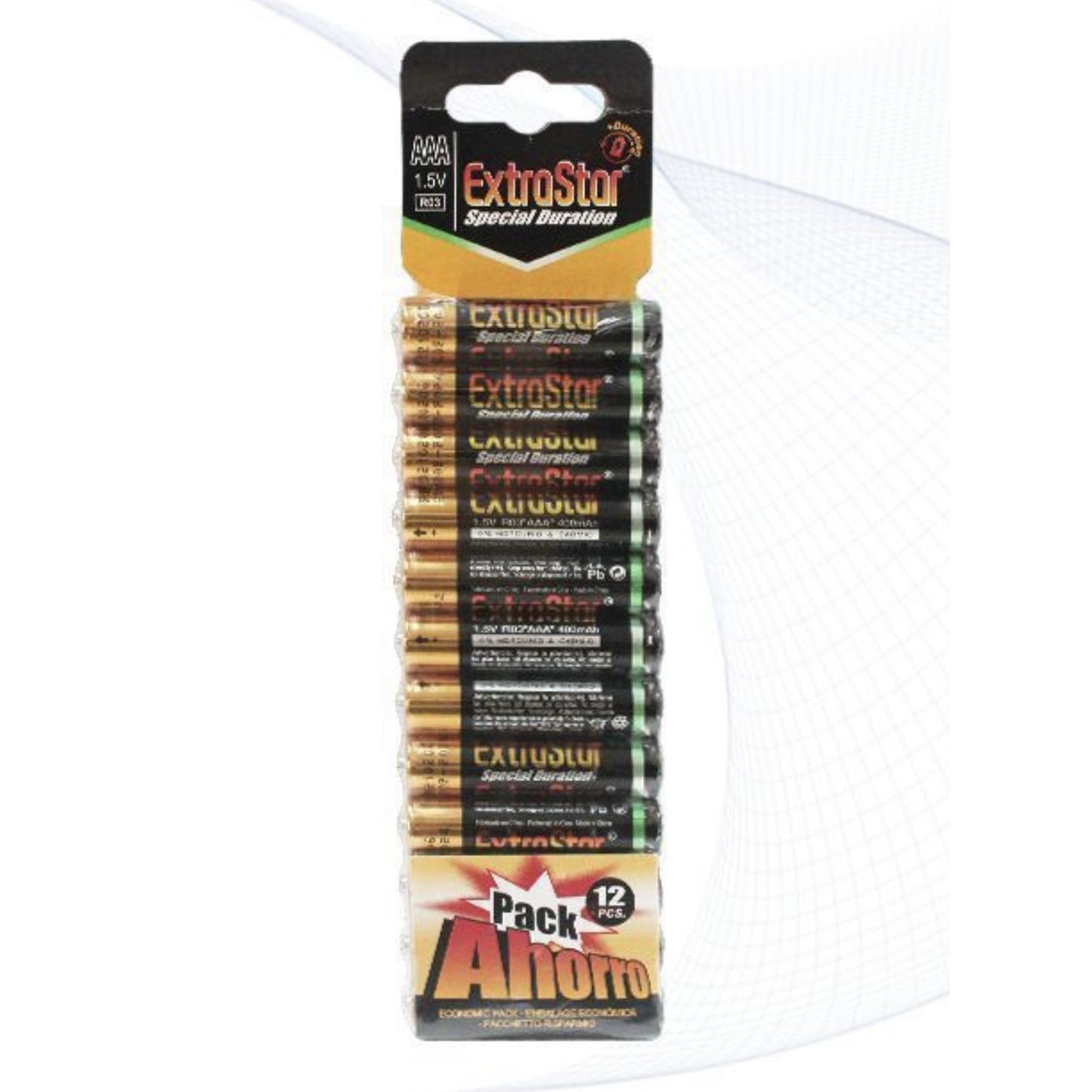 144 Pezzi Batterie AAA Alcaline 1.5V – Pile Ministilo a Lunga Durata per Telecomandi, Giocattoli, Mouse, Orologi – A-R03P-12B-80