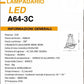 TEKHOME Lampadario a sospensione 51 watt led 3 tonalita luce bianca calda naturale A64-3C