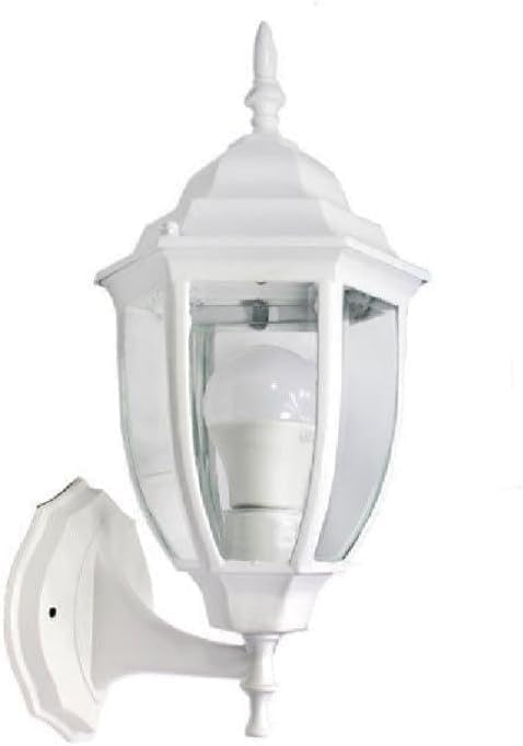 TEKHOME Lanterna da Muro per Esterno E27 IP55 – Lampada da Parete in Alluminio e Vetro, Stile Classico per Giardino, Balcone o Ingresso (Disponibile in 4 Colori) ES09