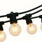 Catena Luminosa Esterna 10M, Lampadine G40 incluse, IP65 Impermeabile, Decorazione Giardino Terrazzo Balcone, Catena Luminosa E12 10 Lampade – Nero FLT-G40