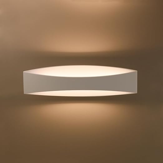 TEKHOME Applique da Muro LED 12W Bianca Sabbia, Lampada da Parete Rettangolare Moderna, 3000K-6500K Regolabile, Design Decorativo per Soggiorno Camera da Letto Corridoio E59-B3C