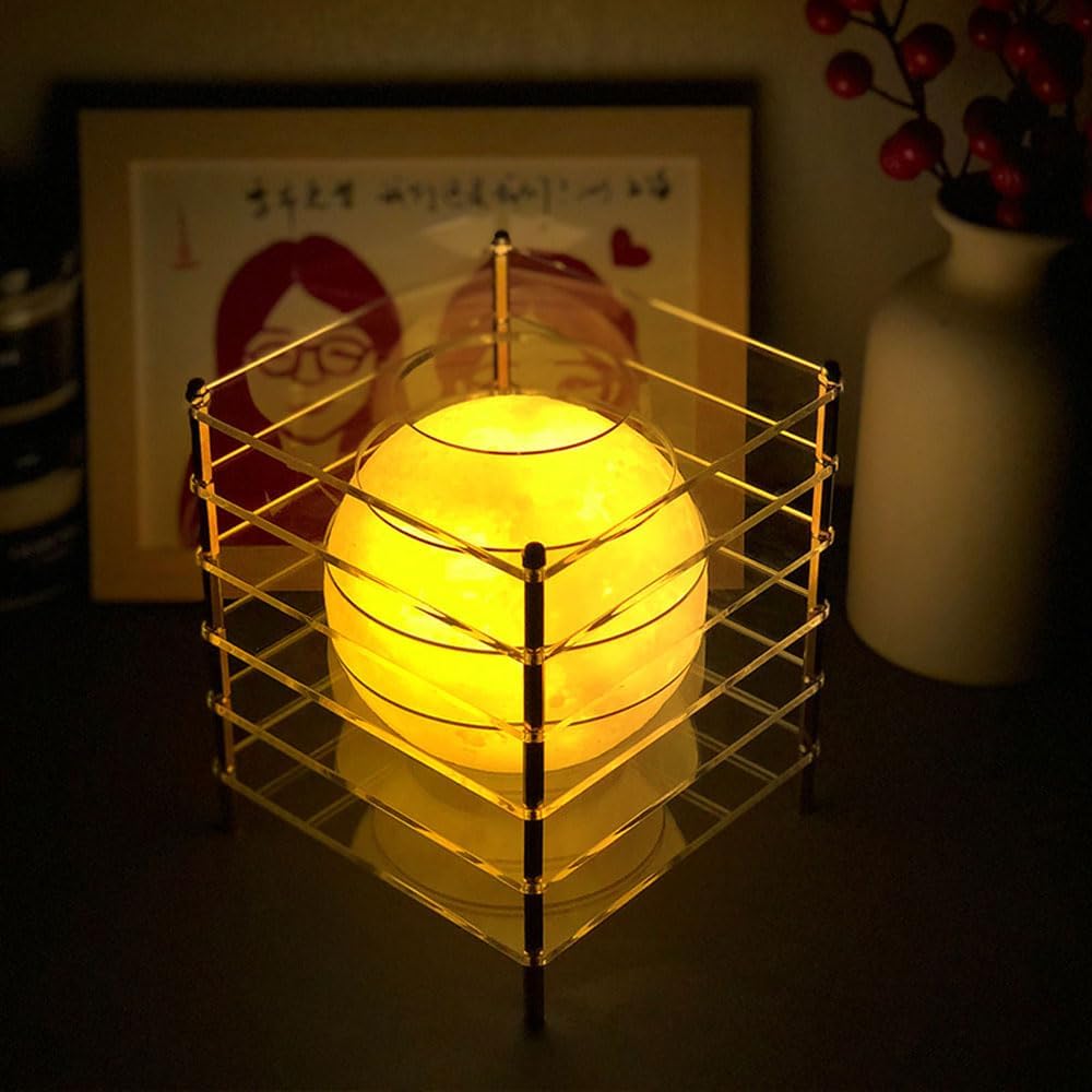 Lampada da Tavolo, Design Moderno in Resina, Attacco G9, 20×20 cm, Lampada Decorativa per Camera da Letto, Soggiorno e Studio (Lampadina non Inclusa) D07