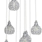 Lampadario a Sospensione Cascata elegante oro/argento B37
