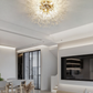 TEKHOME Lampadario Camera Da Letto Moderni, Oro/Argento, Plafoniera soffitto con cristalli di fuochi d'artificio, 10X G9, Lampade a sospensione pre Soggiorno, Cameretta PN-13
