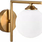 Applique da muro interno G9 in bronzo,lampada da parete Moderno in metallo e vetro per Camera da letto/Soggiorno/Bagno E79-B