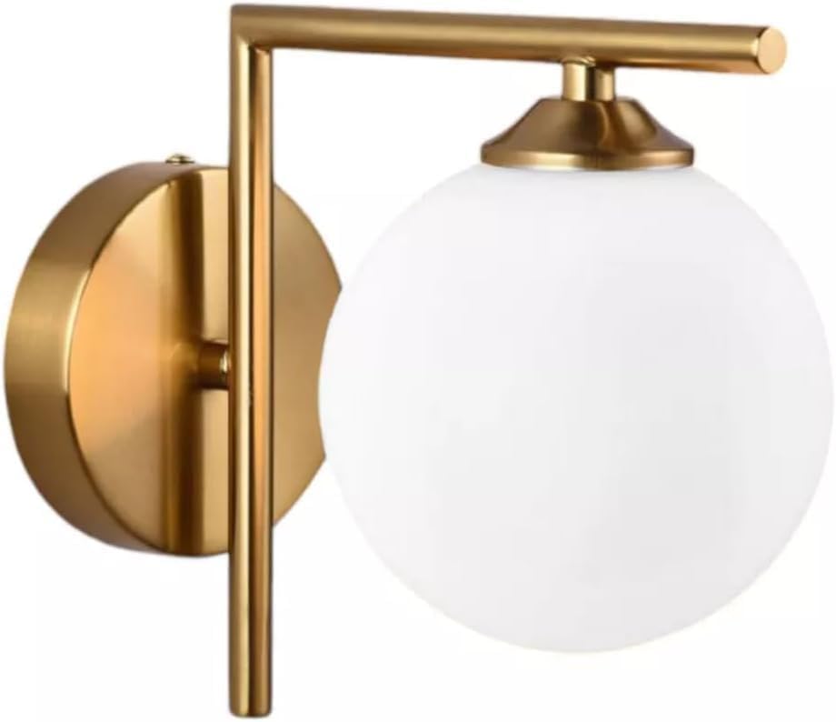 Applique da muro interno G9 in bronzo,lampada da parete Moderno in metallo e vetro per Camera da letto/Soggiorno/Bagno E79-B