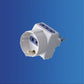 5PZ Adattatore Spina Italiana 10A con 2 Prese (Schuko + 10A Bipasso), Presa Multipla Compatta 250V per Casa e Ufficio – XSL1105