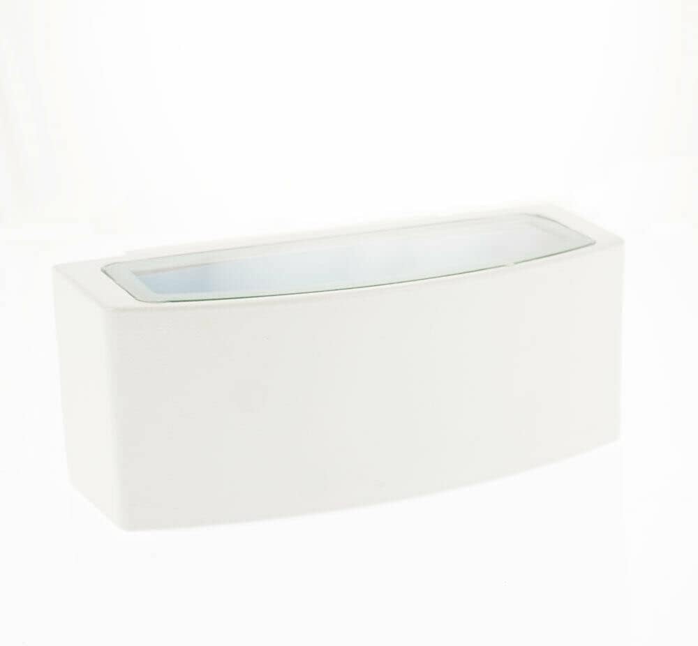 Applique lampada da muro parete in alluminio e vetro per esterno casa locali terrazza IP65 con attacco per lampadine E27 [lampadina esclusa] ES29