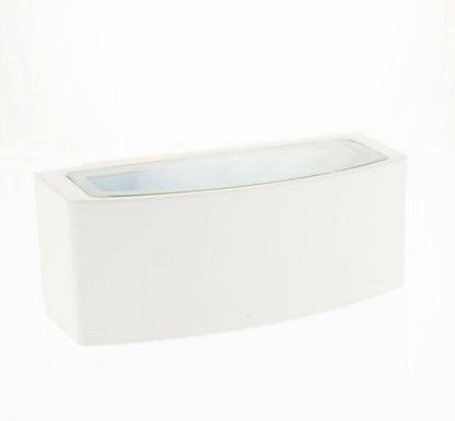 Applique lampada da muro parete in alluminio e vetro per esterno casa locali terrazza IP65 con attacco per lampadine E27 [lampadina esclusa] ES29