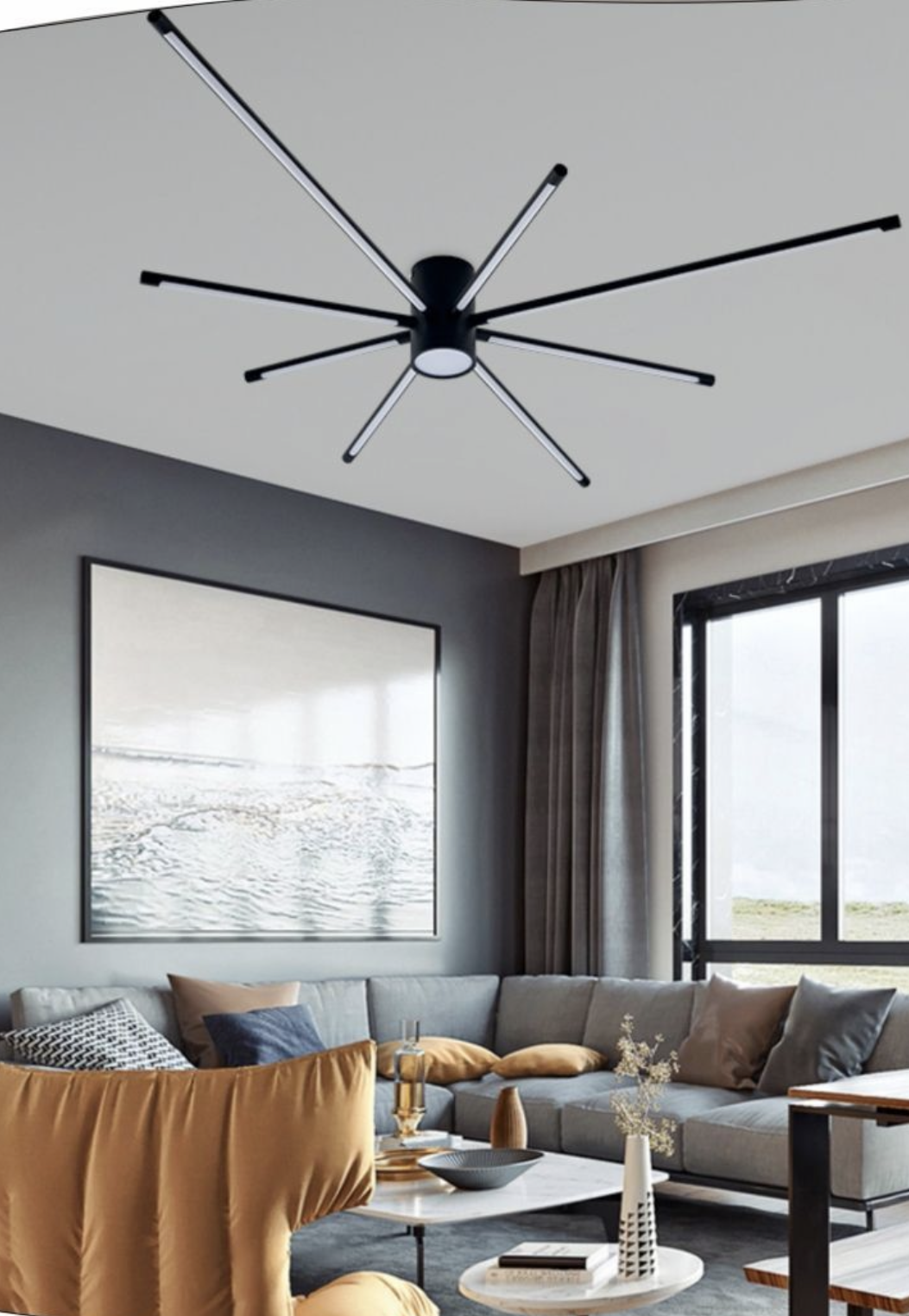 TEKHOME Lampadario da soffitto a led 43 watt plafoniera lampada moderna Bianco/Nero luce 3000K/4000K/6500K PN-27