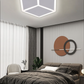 TEKHOME Plafoniera LED 3D Moderna 37W Dimmerabile con Telecomando, Luce Soffitto Geometrica a Forma di Cubo, 6500K-3000K, 2960LM, 50x57.5cm, Bianco, per Camera da Letto Soggiorno Corridoio C52-B3C