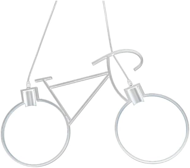 lampadario pendente bike LED lampada a sospensione bicicletta arredamento moderno doppio portalampada attacco E27 luci intercambiabili  A10